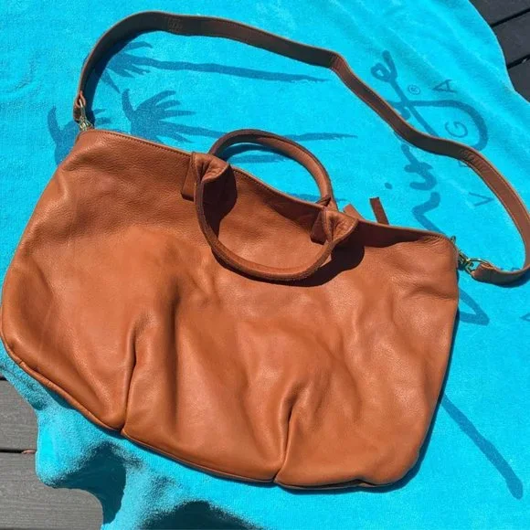 Clare V Tan Crossbody Messenger Bag - Picture 3 of 14